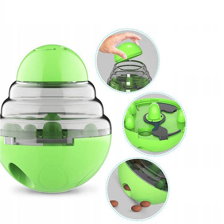 Zabawka Dla Psa Z Dozownikiem Karmy Interaktywna Zielona 10x12cm