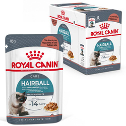 Royal Canin Hairball Care 12x85g Mokra Karma Dla Kotów Dorosłych w Sosie Eliminacja Kul Włosowych