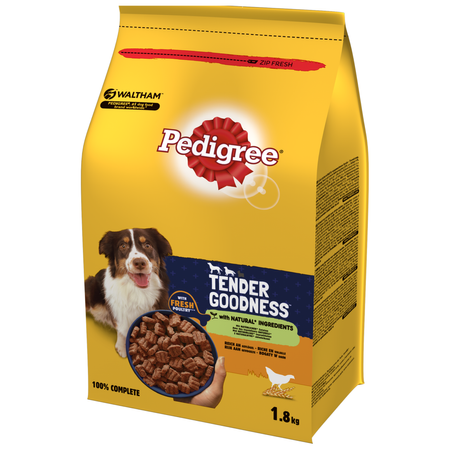 Pedigree Tender Goodness 5x1,8kg Półwilgotna Karma Pełnoporcjowa Dla Psów Bogata W Drób