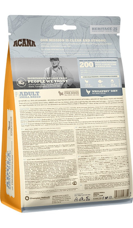 ACANA HERITAGE Adult Small Breed 6kg Karma Sucha Dla Psa