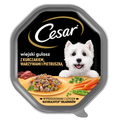 Cesar Tacka 150g Mokra Karma Dla Dorosłych Psów W Sosie Z Kurczakiem Warzywami I Pietruszką