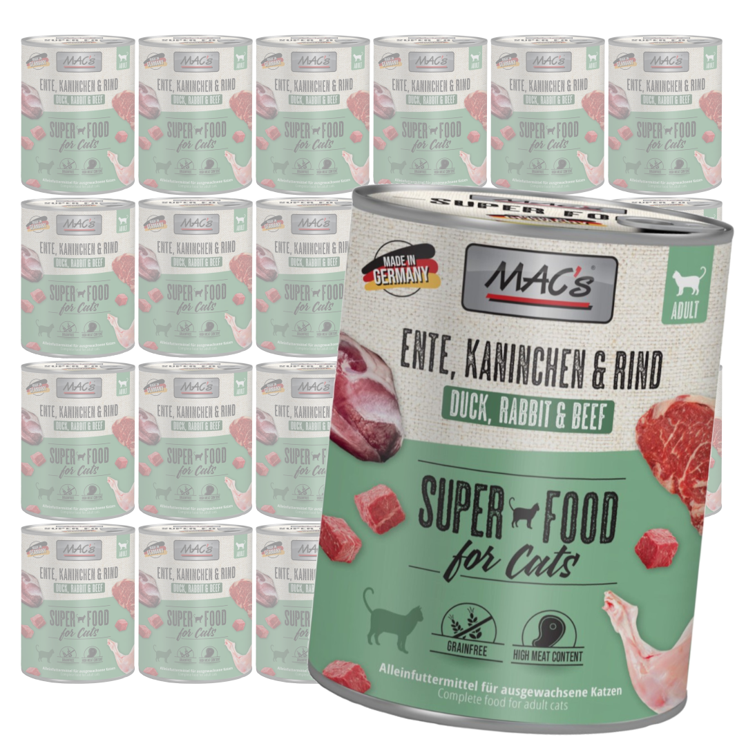 MAC's Bezzbożowa Mokra Karma Dla Kota Kaczka Królik Wołowina