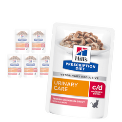 Hill's Prescription Diet c/d Multicare Stress 6x85g Mokra Karma W Sosie Z Łososiem Dla Kota Wsparcie Zdrowia Układu Moczowego