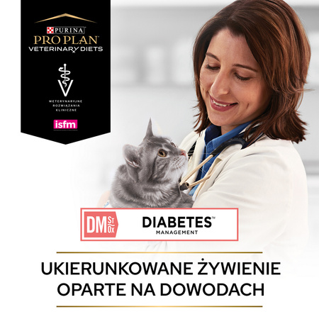 Purina Pro Plan Veterinary Diets Feline DM Diabetes Management Sucha Karma Dla Kota 1,5kg Redukcja Glukozy