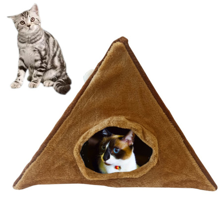 Drapak Domek Dla Kota Rozkładany Namiot Brązowy 40cm