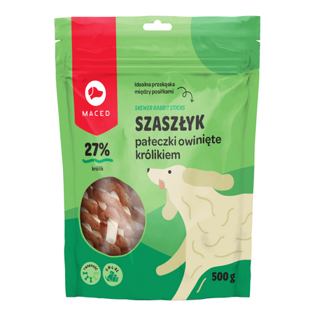 MACED Pałeczki wołowe z królikiem 500g - Przysmak dla psów średnich i dużych ras