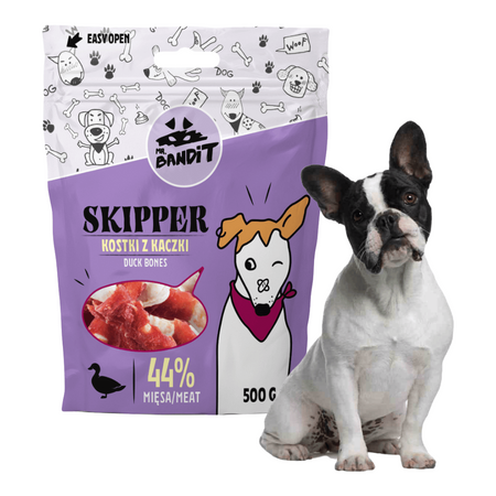 Mr Bandit SKIPPER Kostki z kaczki 500g - naturalny przysmak dla psa