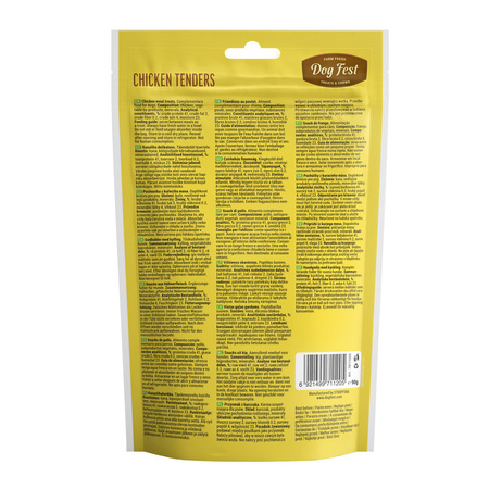 DOG FEST Chicken Tenders 90g - Naturalny Miękki Przysmak z Kurczaka dla Dorosłych Psów Wszystkich Ras