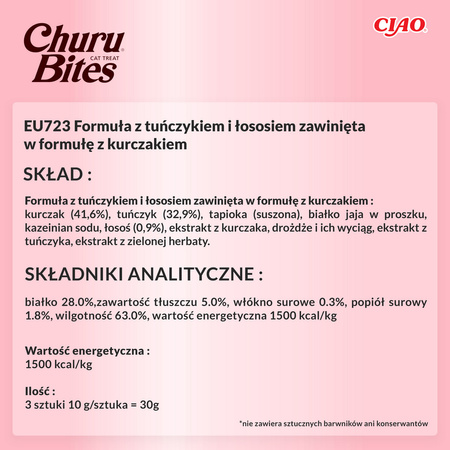 Inaba Cat Churu Bites 6x30g Przysmak Dla Kota Ciasteczka Mix Smaków