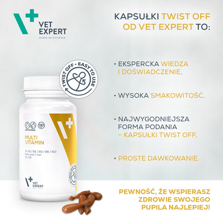 Suplementy dla psa i kota VetExpert Multivitamin WITALNOŚĆ 30 kapsułek