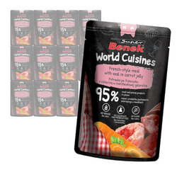 Super Benek World Cuisines 12x100g Mokra Karma Dla Kota Potrawka po Francusku z Cielęciną w Marchewkowej Galaretce