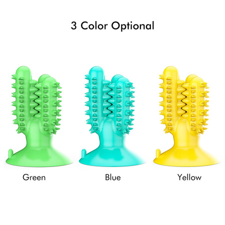 Gryzak, zabawka dentystyczna dla psa, rozmiar M, kolor zółty, szczoteczka do zębów