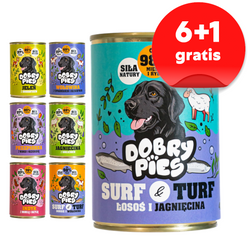 Dobry Pies 7x400g Mokra Karma Dla Dorosłych Psów Wszystkich Ras Zestaw 7 Smaków 6+1 GRATIS