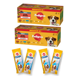 PEDIGREE Wybór Smaków 80x100g Mix Smaków +Gratis