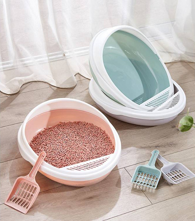 Owalna Kuweta Dla Kota OTWARTA PC-YK08 Lawendowa 41x34x9cm + ŁOPATKA GRATIS