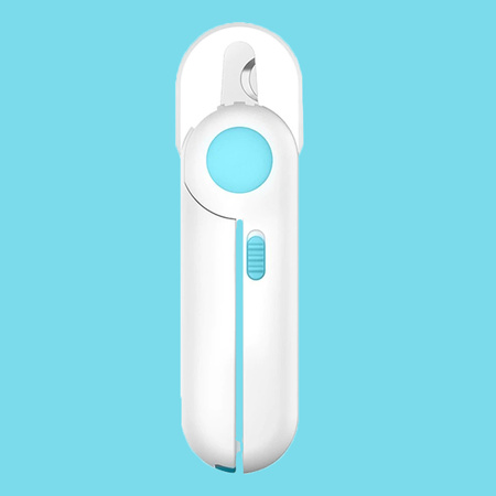 Obcinacz do pazurów dla psów kotów pupili z lampką LED - Niebiesko-Zielony