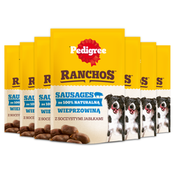 Pedigree Ranchos Sausages 7x60g Naturalny Przysmak dla Psa Z Wieprzowiną I Soczystymi Jabłkami