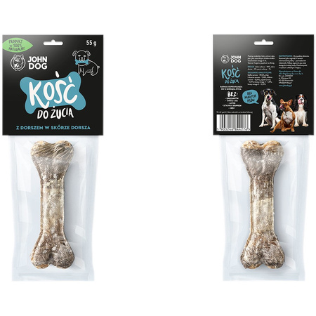 Przysmak Dla Psa John Dog Kość Do Żucia W Skórze Dorsza 12cm