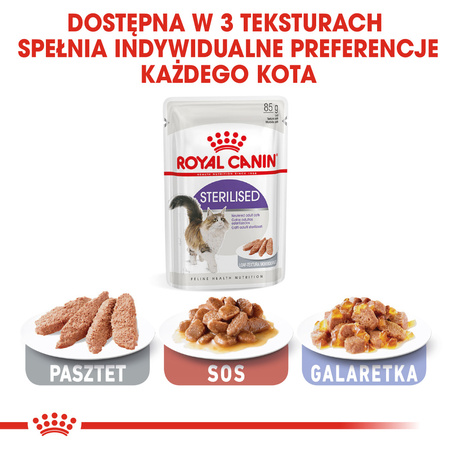 Royal Canin FHN Sterilised w Sosie 6x85g Mokra Karma Dla Kotów Sterylizowanych