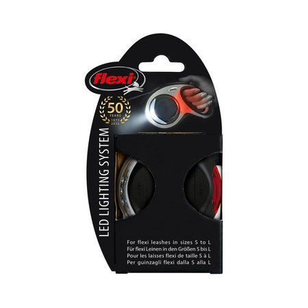Flexi LED Lighting System Latarka Do Smyczy Z Akumulatorkiem Kolor Czarny