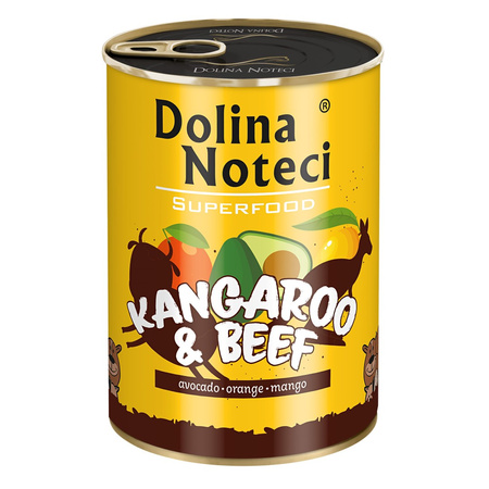 Dolina Noteci Superfood Mokra Karma Dla Psa Kangur Wołowina 12x400g