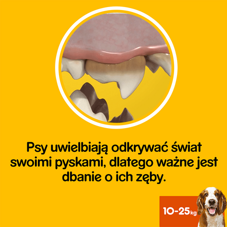 PEDIGREE DentaStix 7szt -180g Przysmak dentystyczny Dla Psów Średnie Rasy