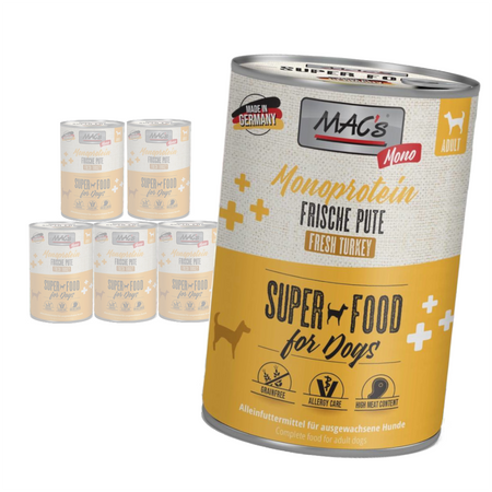 MAC's Dog Mokra Karma Monoproteinowa Z Indykiem 6x400g Dla Psów Skłonnych Do Alergii