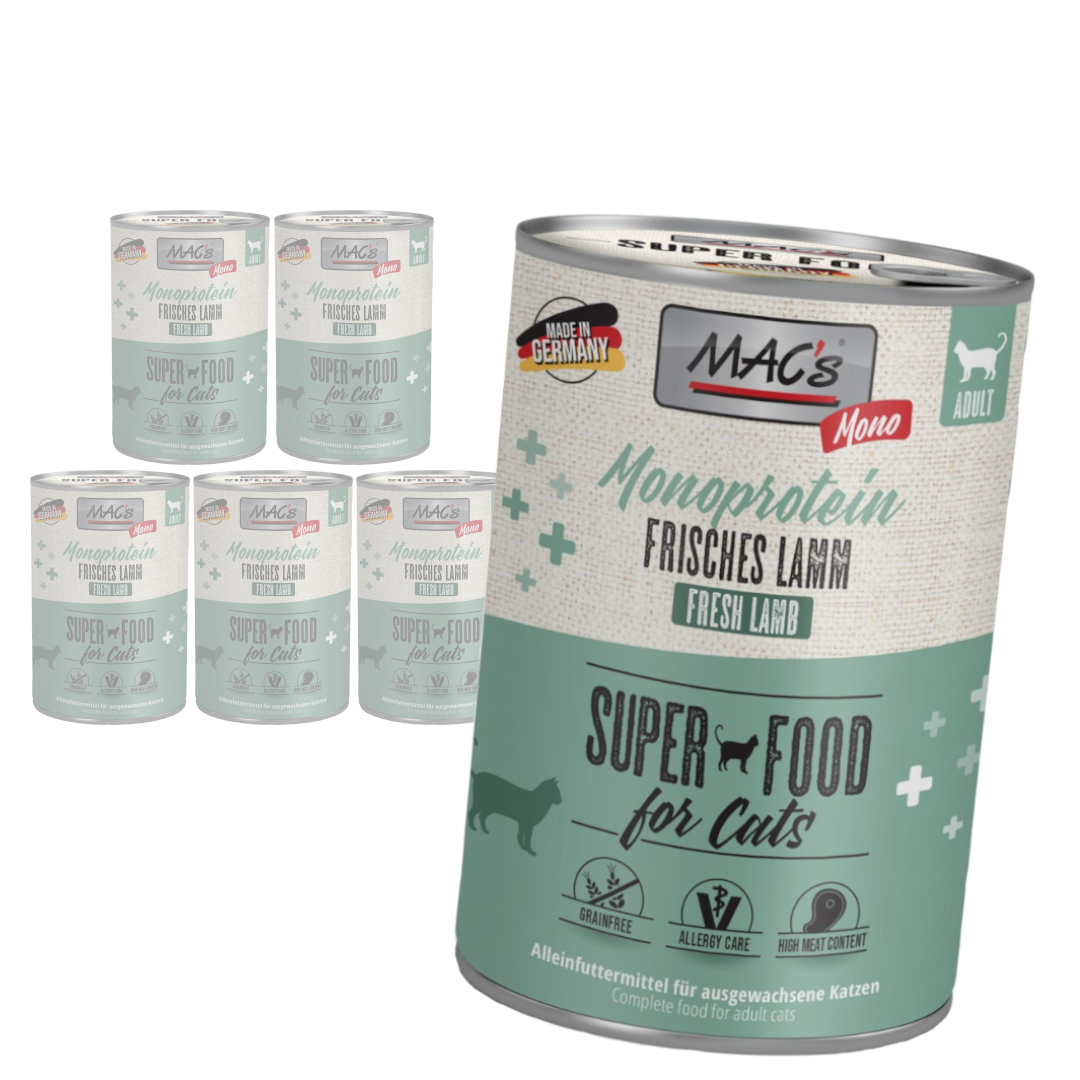 MAC's 6x400g Monoproteinowa Mokra Karma  Dla Kota Jagnięcina