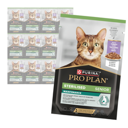 Purina Pro Plan Senior 7+ Sterilised Maintenance 12x85g Mokra Karma Dla Kota z Indykiem w Sosie