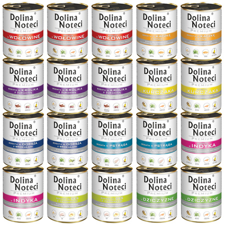Dolina Noteci Premium Mix Smaków 20x800g Mokra Karma Dla Psa z Rybą