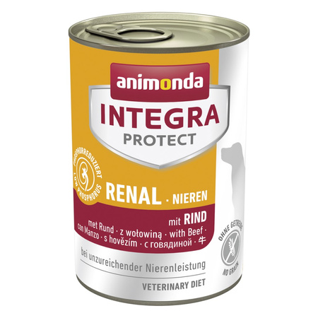 Animonda Integra Protect Nieren 12x400g Mokra Karma z Wołowiną Dla Psów z Niewydolnością Nerek