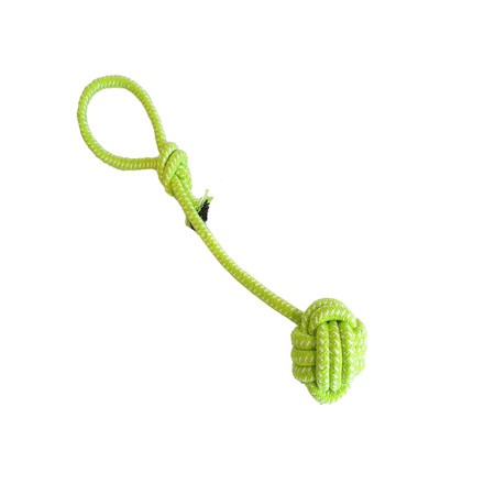 Szarpak Dla Psa Sznur Piłką Gryzak 38cm Zielony