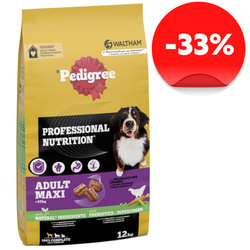 Pedigree Professional Nutrition Adult Maxi 12kg Sucha Karma Dla Psów Ras Dużych Z Drobiem I Warzywami