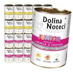 Dolina Noteci Premium Junior 20x400g Mokra Karma Dla Szczeniąt Żołądki z Kurczaka Serca Indyka