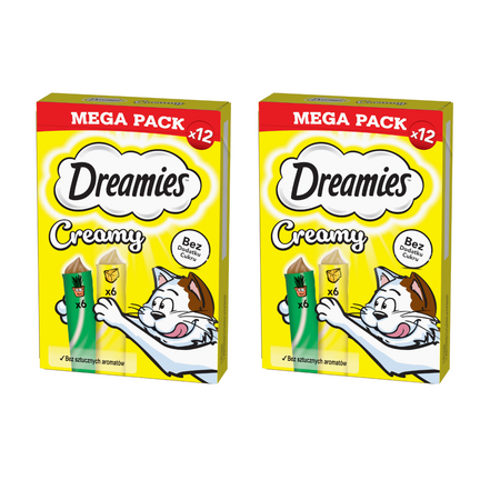 Dreamies Creamy 24x10g Kremowy Przysmak Dla Kota Z Serem I Z Kocimiętką