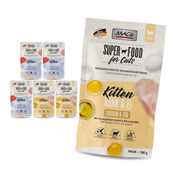 MAC's Kitten Mokra Karma Dla Kociąt Mix Smaków 6x100g Wołowina z Drobiem i Kurczak z Jajkiem