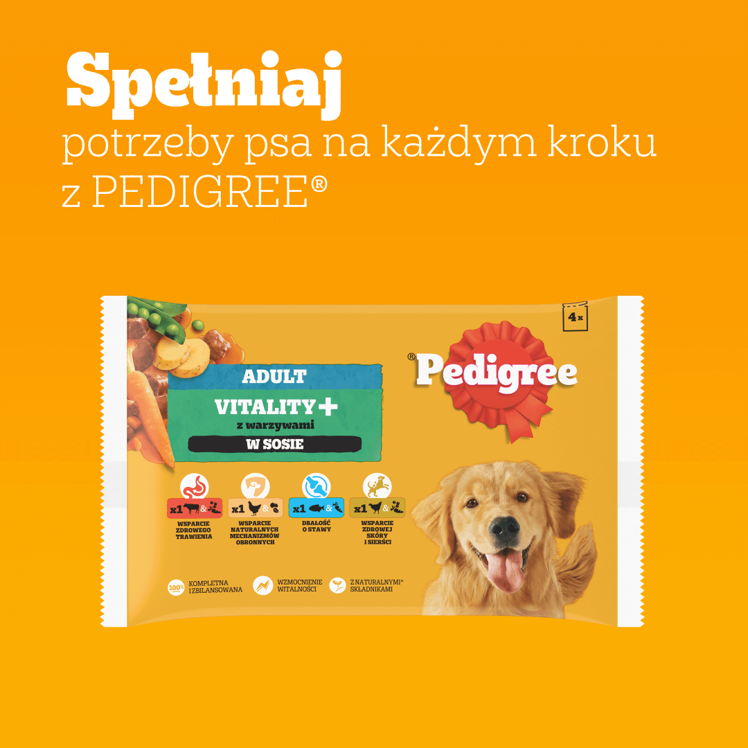 Pedigree Adult Vitality Mokra Karma Dla  Psa Mix Smaków W Sosie
