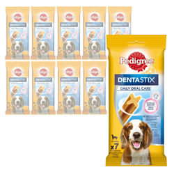 Pedigree DentaStix 10x180g Przysmak Dentystyczny Dla Psów Średnich Ras 70szt
