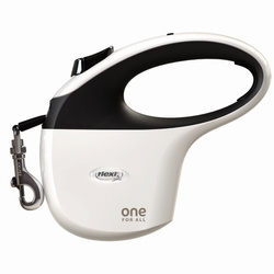 Flexi One for All Taśma 5M Automatyczna Smycz Dla Psów 30kg Biała