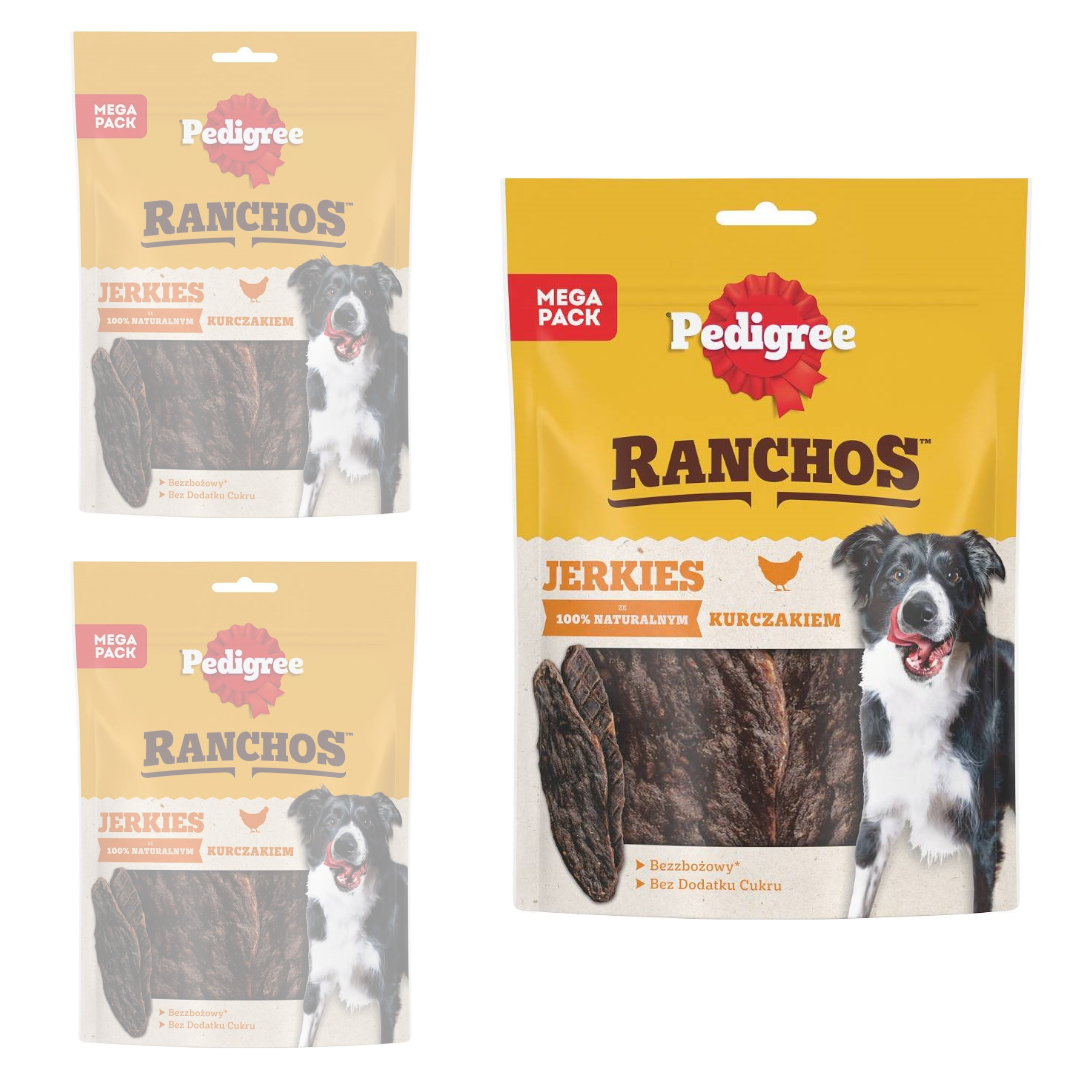 Pedigree Ranchos Jerkies z Kurczakiem Naturalny Przysmak Dla Psa