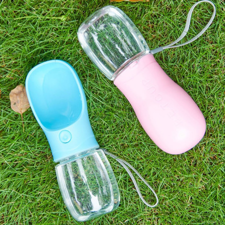 Przenośny Dozownik Wody Dla Psa Miska Do Picia 350ml Kolor Niebieski