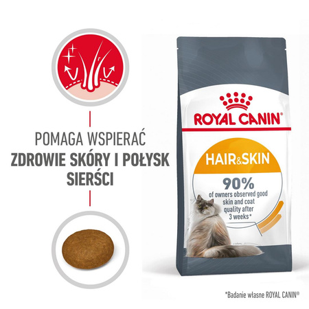 Royal Canin Hair&Skin Care 2kg Karma Sucha Dla Kotów Dorosłych Lśniąca Sierść i Zdrowa Skóra