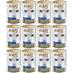 Mokra Karma dla Kotów Rafi Cat Adult z Rybą Puszka Zestaw 12 x 415g