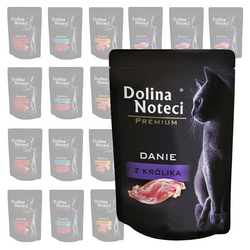 Dolina Noteci Karma Mokra Dla Kotów Mix 4 Smaków Danie z Wołowiny Tuńczyka Kaczki i Królika 20x85g