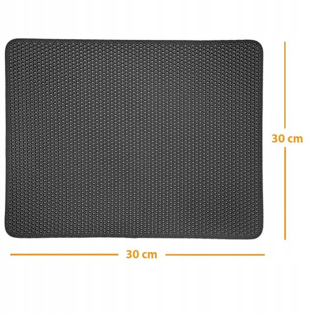 Wycieraczka Pod Kuwetę Zatrzymuje 90% Żwirku 30*30 SZARA