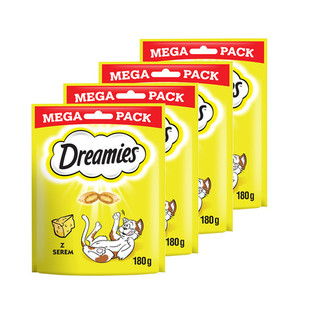 Dreamies z Pysznym Serem Mega Pack 4x180g Przysmaki dla kota