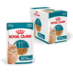 Royal Canin Ageing 11+ Karma Mokra 12x85g Kawałki w Sosie Dla Kotów Dojrzałych Po 11 Roku Życia