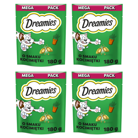 Dreamies Mega Pack 4x180g Przysmak Dla Kota z Nutą Kocimiętki