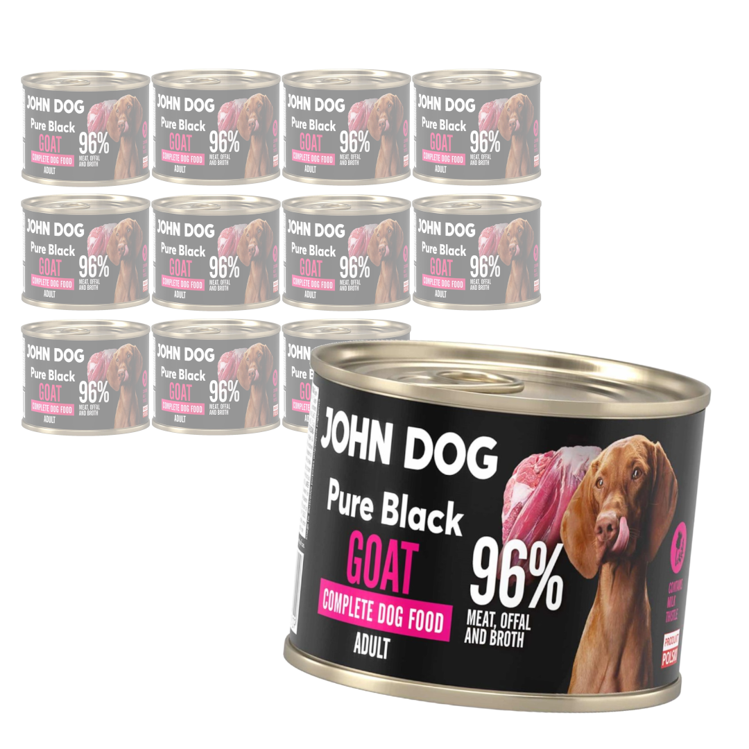 John Dog Pure Black Goat Adult 12x200g Mokra Karma Dla Psa Z Koziną