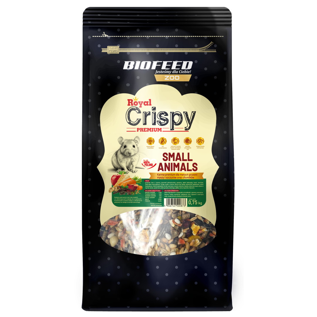 Biofeed Royal Crispy Premium 0,75kg Karma Dla Małych Gryzoni Chomika Myszy I Szczura